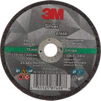 Meule &agrave; tronçonner Silver, 3" x 0,04", Arbre de 3/8"-24, Type 1, C&eacute;ramique, 25645 Tr/min We Share Industrial Supply