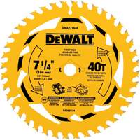 Circular Saw Blade, 7-1/4", 40 Teeth, Wood Use We Share Industrial Supply