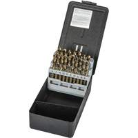 Jeu de forets robustes pour machine-outil, 26 morceaux, Acier rapide au cobalt We Share Industrial Supply