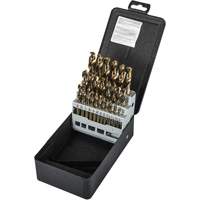 Jeu de forets robustes pour machine-outil, 29 morceaux, Acier rapide au cobalt We Share Industrial Supply