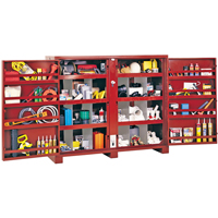 Jobsite Shelf Cabinet, Steel, 49 Cubic Feet, Red We Share Industrial Supply