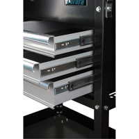 Chariot utilitaire, 4 tiroirs, 18" lo x 33" la x 39" h, Noir We Share Industrial Supply