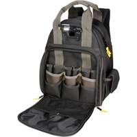 Sacs &agrave; dos pour outils Techgear &agrave; 53 pochettes, 16" lo x 13-1/4" la, Noir, Polyester We Share Industrial Supply