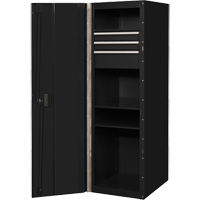 Armoire lat&eacute;rale s&eacute;rie RX, 3 tiroirs, 19" la x 25" p x 61" h, Noir We Share Industrial Supply