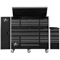 Armoire lat&eacute;rale s&eacute;rie RX, 3 tiroirs, 19" la x 25" p x 61" h, Noir We Share Industrial Supply