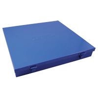 Boîte en m&eacute;tal mince, 12" P x 11-1/2" la x 1-3/4" h, Bleu We Share Industrial Supply