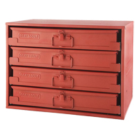 R&acirc;telier avec 4 boîtes &agrave; compartiments, 4 compartiments, 20-1/2" la x 12-1/2" p, 14-5/8" h, Rouge We Share Industrial Supply