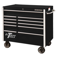 Armoire roulante pour outils s&eacute;rie RX, 11 tiroirs, 41-1/2" la x 25-1/2" p x 40-1/2" h, Noir We Share Industrial Supply