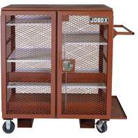 Armoire mobile en treillis, Acier, 37 pi³, Rouge We Share Industrial Supply