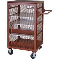 Armoire mobile en treillis, Acier, 22 pi³, Rouge We Share Industrial Supply