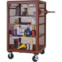 Armoire mobile en treillis, Acier, 22 pi³, Rouge We Share Industrial Supply