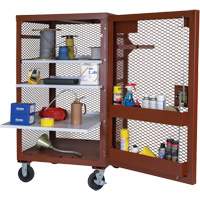Armoire mobile en treillis, Acier, 22 pi³, Rouge We Share Industrial Supply