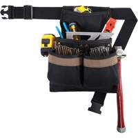 Small Deluxe Tool Belt, Polyester, Black We Share Industrial Supply