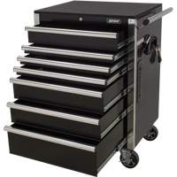 Heavy-Duty Tool Cart, 7 Drawers, 28" W x 22" D x 42-3/8" H, Black We Share Industrial Supply