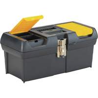 2000 Series Tool Box with Tray, 16" W x 7-1/10" D x 8-1/10" H, Black/Yellow We Share Industrial Supply