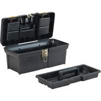 2000 Series Tool Box with Tray, 16" W x 7-1/10" D x 8-1/10" H, Black/Yellow We Share Industrial Supply