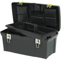 2000 Series Tool Box with Tray, 24" W x 11-1/4" D x 11" H, Black/Yellow We Share Industrial Supply