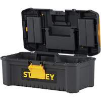 Essential&reg; Tool Box with Tray, 12-1/2" W x 7-3/8" D x 5-1/8" H, Black/Yellow We Share Industrial Supply