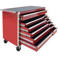 Industrial Tool Cart, 12 Drawers, 56" W x 24-1/2" D x 38-1/8" H, Red We Share Industrial Supply