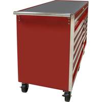 Industrial Tool Cart, 12 Drawers, 56" W x 24-1/2" D x 38-1/8" H, Red We Share Industrial Supply
