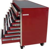 Industrial Tool Cart, 12 Drawers, 56" W x 24-1/2" D x 38-1/8" H, Red We Share Industrial Supply