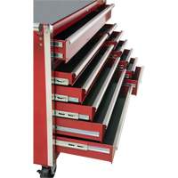 Industrial Tool Cart, 12 Drawers, 56" W x 24-1/2" D x 38-1/8" H, Red We Share Industrial Supply