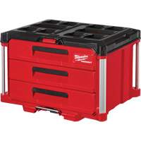 Boîte &agrave; outils avec 3 tiroirs Packout, 16-1/3" x 14-1/3" x 22-1/5", Noir/Rouge We Share Industrial Supply