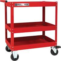 PRO+ Series Heavy-Duty Utility Cart, 3 Tiers, 30-1/5" x 38-1/3" x 19-1/2" We Share Industrial Supply