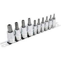 SS1438-10TB 10-Piece 1/4" & 3/8" Drive Tamperproof TORX&reg; Bit Socket Set We Share Industrial Supply