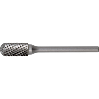 CLEVELAND Solid Carbide Burrs - Cylinder Shape with Ball Nose, SC-11, 1/8" Dia., 1/2" Depth of Cut We Share Industrial Supply