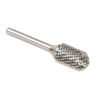 CLEVELAND Solid Carbide Burrs - Cylinder Shape with Ball Nose, SC-6, 3/5" Dia., 25.4 mm Depth of Cut We Share Industrial Supply