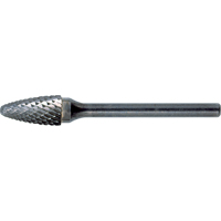 CLEVELAND Solid Carbide Burrs - Tree Shape with Ball Nose, SF-1, 1/4" Dia., 5/8" Depth of Cut We Share Industrial Supply
