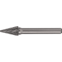 Fraises au carbure solide - Forme conique pointue CLEVELAND, , 1/8" dia., 1/8" Tige, 7/16" Prof. de la coupe We Share Industrial Supply