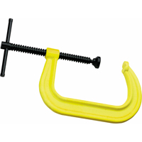 Serre-joint en C de s&eacute;curit&eacute; haute visibilit&eacute;, Capacit&eacute; de 2-1/8" (54 mm), Profondeur de gorge de 2-1/4" (57 mm) We Share Industrial Supply