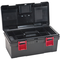 Plastic Tool Box, 17-1/2" W x 9-1/2" D x 8" H, Black We Share Industrial Supply