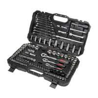 Jeux de douilles et cl&eacute;s SAE/m&eacute;triques 1/4", 3/8" et 1/2", 120 Mcx, Profond We Share Industrial Supply