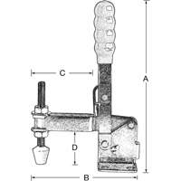 Brides de fixation verticales, Force de serrage 200 lb, Vertical We Share Industrial Supply