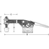 Brides de fixation horizontale, Force de serrage 200 lb, Horizontal We Share Industrial Supply