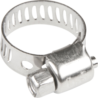 Hose Clamps - Stainless Steel Band & Screw, Min Dia. 1/5", Max Dia. 5/8" We Share Industrial Supply