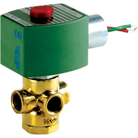&eacute;lectrovannes universelles 3 voies &agrave; action directe, Tuyau de 1/4", 100 psi We Share Industrial Supply