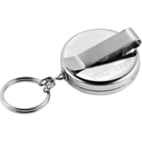 The Original Key Reel, Chrome, 24" Cable, Belt Clip Attachment We Share Industrial Supply