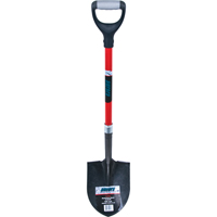 Heavy-Duty Round Point Shovel, Carbon Steel Blade, Fibreglass, D-Grip Handle We Share Industrial Supply