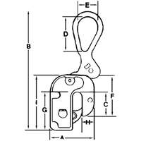 GX Structural Short Leg Plate Clamp, 2000 lbs. (1 tons), 1/16" - 3/4" Jaw Opening We Share Industrial Supply