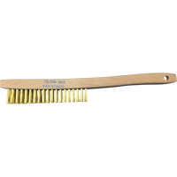 Brosses de nettoyage &agrave; manche recourb&eacute;, Laiton, 4 x 19 rangs de fils, Longueur 14" We Share Industrial Supply