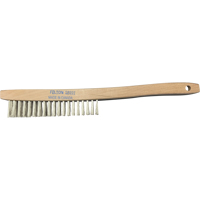 Brosses de nettoyage &agrave; manche recourb&eacute;, Acier inoxydable, 4 x 19 rangs de fils, Longueur 14" We Share Industrial Supply