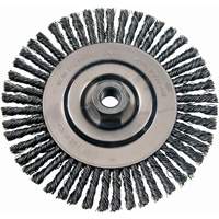 Wire Wheel Brushes, 4-7/8" Dia., 0.02" Fill, 5/8"-11 Arbor, Stainless Steel We Share Industrial Supply