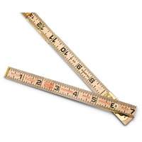 R&egrave;gle de maçon surdimensionn&eacute; Red End, 6' lo, Bois, Graduations de 1/16" We Share Industrial Supply
