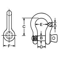 Manille lyre en acier au carbone We Share Industrial Supply