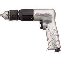 Perceuse pneumatique r&eacute;versible, 4 pi³/min, 1/4" NPTF, 94 dBA, 1/2" mandrin, Avec cl&eacute; We Share Industrial Supply