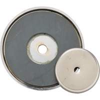 Ceramic Shallow Pot Magnet, 1-3/8" Dia., 12 lbs. Pull We Share Industrial Supply